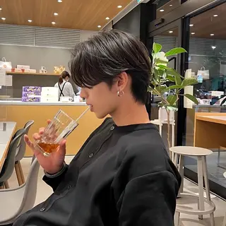 メンズ HAIR&MAKE SeeK 八王子店所属・韓国風ウルフ / 盛れるヘア🩶フウカのヘアスタイル