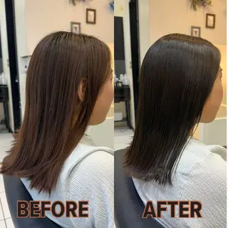 ミディアム YASU🍎CUT 赤系カラー/ヘアケアのヘアスタイル