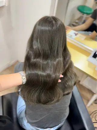 セミロング カラー ヘアアレンジ 茶屋町/ワンカラー RAN　モデル募集中のヘアスタイル