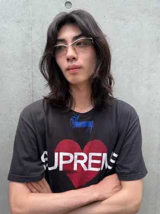 セミロング 神田橋 翔太郎のヘアスタイル