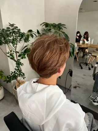 メンズ 艶ボブ🤎暖色カラー 縮毛矯正/メンズ💈のヘアスタイル