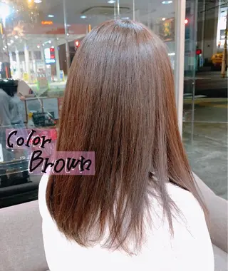 セミロング カラー 白髪女性専門店竹内 涼乃のヘアスタイル