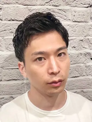 ショート パーマ ヘアアレンジ メンズ キッズ メンズカット/パーマ 山崎航平💈のヘアスタイル
