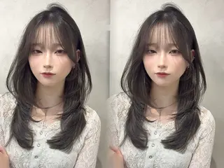 セミロング 韓国🇰🇷レイヤー 透明感/秀瑛🩶のヘアスタイル