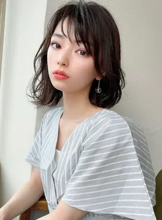 ミディアム カラー ヘアアレンジ 顔まわり似合わせ 久保田せなのヘアスタイル