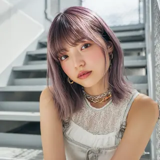 ロング 池袋/ダブルカラー GLADGE🩵のヘアスタイル
