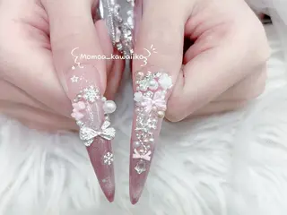 ネイル MoMoA Nail ネイル長さ出し専門店のネイルデザイン