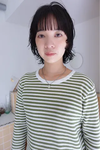 ショート パーマ sakura🌸 レイヤー/nelkeのヘアスタイル