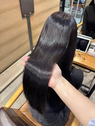 ロング カラー ヒマワリ/ 艶カラー/新宿のヘアスタイル