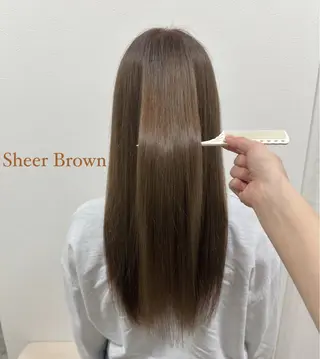 ロング 美眉/ワンカラー ミズキのヘアスタイル
