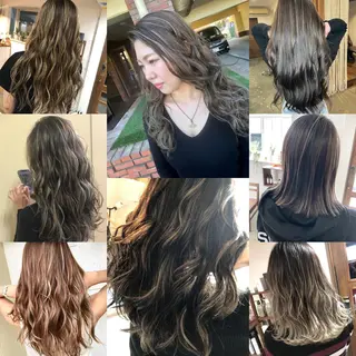 ロング カラー レイヤーカット匠 イソザキノリユキのヘアスタイル