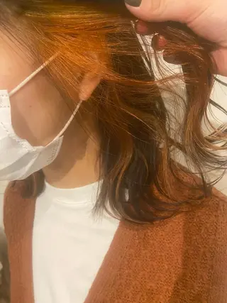 ミディアム ボブ/暖色/透明 感カラー/Sachiのヘアスタイル