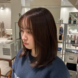 ミディアム カラー 林 咲弥那のヘアスタイル