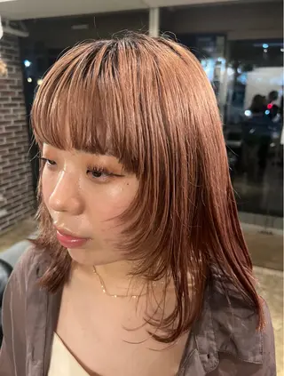 ミディアム レイヤーカット/ パーマ‪/表参道のヘアスタイル