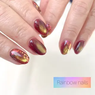 ネイル Rainbow nailsくろちゃんのネイルデザイン