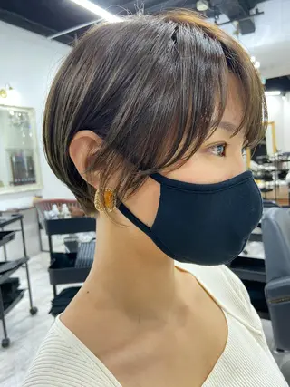 ショート カラー アピール欄に重要な お知らせがありますのヘアスタイル
