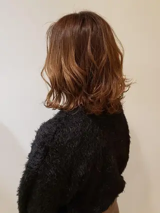 ミディアム カラー 美髪⭐︎髪質改善 井上　康司のヘアスタイル