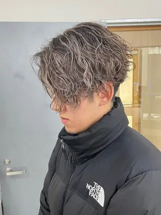 ミディアム カラー パーマ メンズ eir心斎橋店所属・心斎橋/ハイトーン/ RENのヘアスタイル