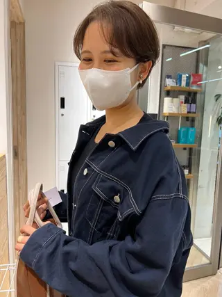 ショート カラー ヘアアレンジ 🌿ニュアンスパーマ /ショート淳平のヘアスタイル