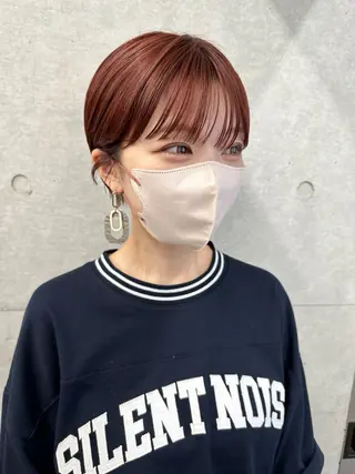 カラー RIN パーマ/暖色カラーのヘアスタイル