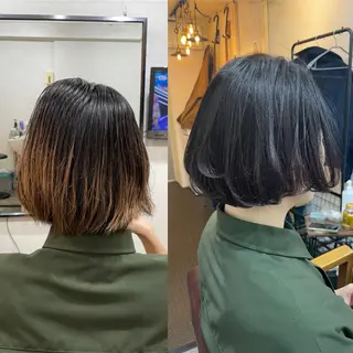 ショート カラー SUN GLOW  サングロウ所属・水素トリートメント／ 髪質改善/ナカノメのヘアスタイル