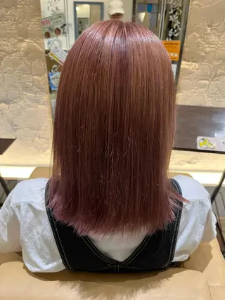 ミディアム カラー ヘアアレンジ 桑原 りゆのヘアスタイル