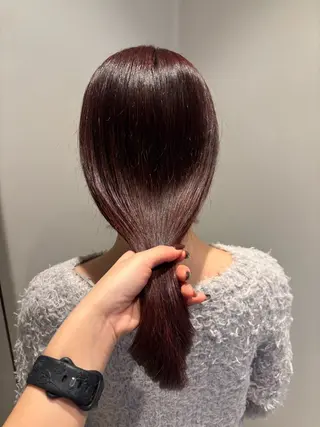 セミロング カラー 髪質改善カラー ベージュ🤎YUMEのヘアスタイル