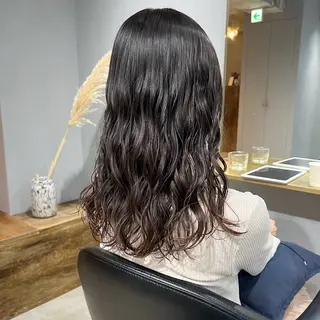 セミロング カラー パーマ akane/ボブ /オリーブ/ブラウンのヘアスタイル