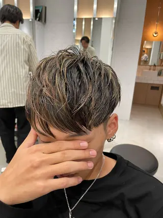 ショート カラー メンズ 髪質改善/茅ヶ崎 マツモト リョウのヘアスタイル