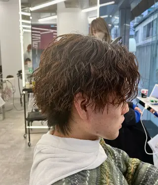 ショート カラー パーマ メンズ 森龍馬 メンズ専門美容師のヘアスタイル
