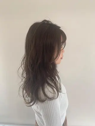 セミロング カラー パーマ ヘアアレンジ 加藤 綾華のヘアスタイル