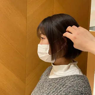 ショート ボブパーマ 井山咲良のヘアスタイル