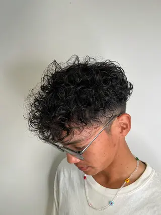 ショート パーマ メンズ 【髪質改善/縮毛矯正 /カラー】ホサカのヘアスタイル