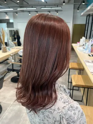 セミロング カラー ヘアアレンジ おおや みゆのマツエク・マツパデザイン