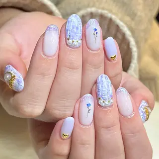 ミディアム カラー ネイル ネイルサロン リリーブランシュ所属・森 瑞紀のネイルデザイン