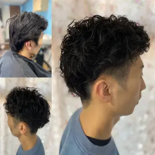 ショート パーマ ゴトウ エイイチのヘアスタイル