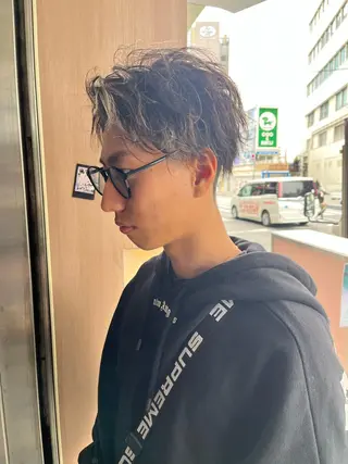 ショート カラー パーマ メンズ メンズ特化 店長 松元のヘアスタイル