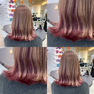 ミディアム カラー 🎀推し活カラー/ ピンクカラー/のののヘアスタイル