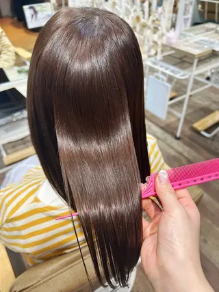 セミロング ブラウンカラー tomokaのヘアスタイル