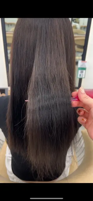 セミロング ボブ/縮毛矯正/艶髪 /さのまなみのヘアスタイル