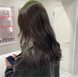 セミロング カラー ヘアアレンジ 透明感ラベンダー💗 SHOのヘアスタイル