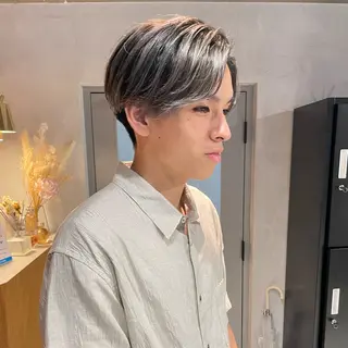 ミディアム カラー パーマ ヘアアレンジ メンズ メンズ特化 しゅうへいのヘアスタイル