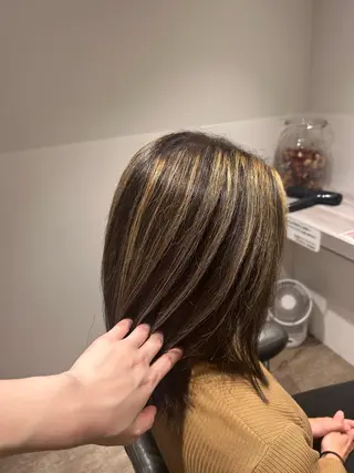 ミディアム カラー hair＆make CIEL所属・武井 哉子のヘアスタイル