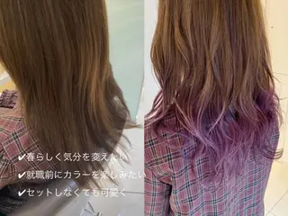 ロング カラー パーマ ヘアアレンジ マツエク・マツパ 💎耳ツボジュエリー ×銀座美容室💎のヘアスタイル
