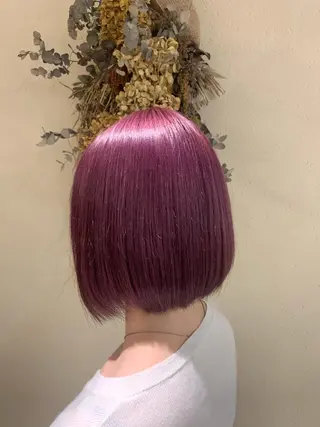 ショート カラー Blue 髪質改善 💎松藤 莉奈のヘアスタイル