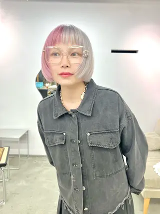 ミディアム カラー 24時間受付🌈ブリ ーチ特化RYUTOのヘアスタイル