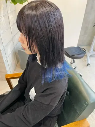 ミディアム カラー 鈴木 美紅のヘアスタイル