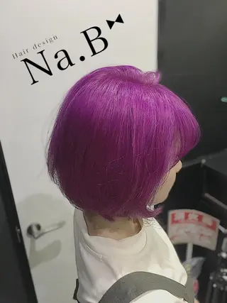 ショート カラー パーマ ヘアアレンジ Hair design Na.B所属・ジユン 지윤のヘアスタイル