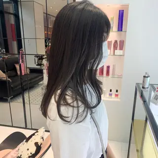 セミロング カラー ハッシュカット/ハイ トーン/MANAMIのヘアスタイル