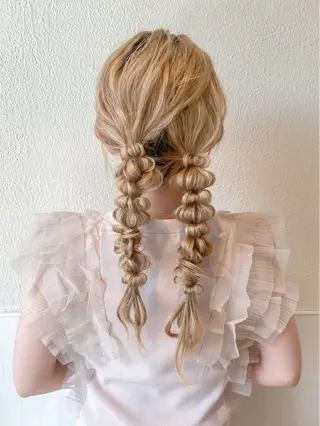 セミロング カラー ヘアアレンジ RIHO/愛されモテ /透明感カラーのヘアスタイル